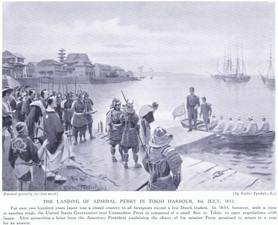 The Landing of Admiral Perry in Tokio Harbour AD1853 by Walter Frederick Roofe Tyndale